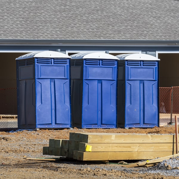 how often are the porta potties cleaned and serviced during a rental period in Pantops